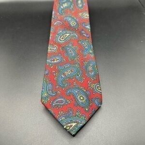Turnbull and Asser Red Paisley Tie
